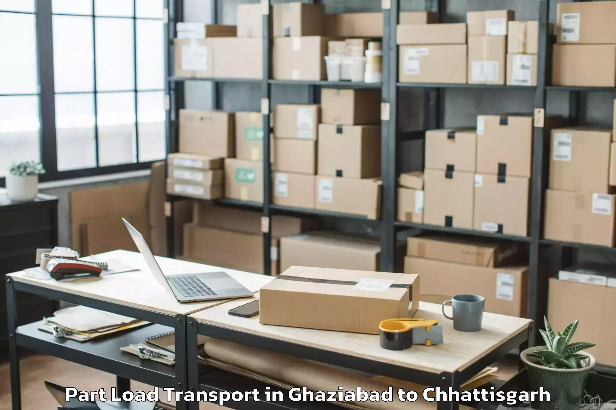 Affordable Ghaziabad to Sarangarh Part Load Transport